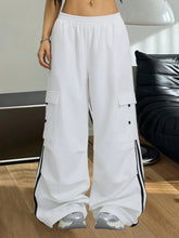 Vintage Striped White Cargo Pants